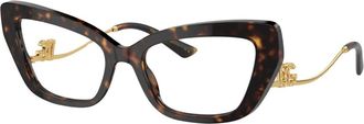 Dolce & Gabbana Havana Brillen DG 3391B - Dames - Brillen - Bruin - 56 MM - Accessoires