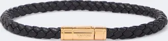 Tom Ford Pulsera de piel tejida