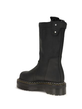 Rick Owens Quad Sole Pull-On Boots - Black