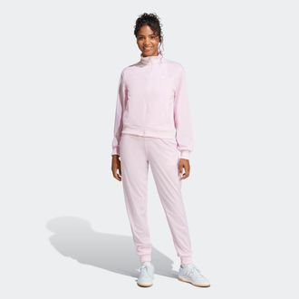 adidas Trainingsanzug ADIDAS SPORTSWEAR W FEELCOZY TS, Damen, Gr. XL, pink (clear pink), Obermaterial: 100% Polyester, Sportanz&uuml;ge Trainingsanzug