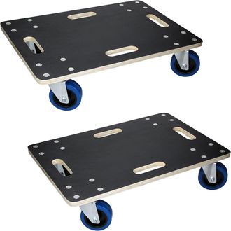 ECD Germany Ecd Germany - 2x Plataformas De Carga Hasta 800kg Con Ruedas Para Mover Muebles O Electrodom&eacute;sticos 40x60 Cm Tabla Rodante De Transporte Carretilla Pa