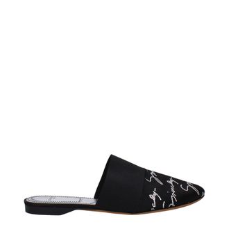 Givenchy Black Satin Womens Slippers