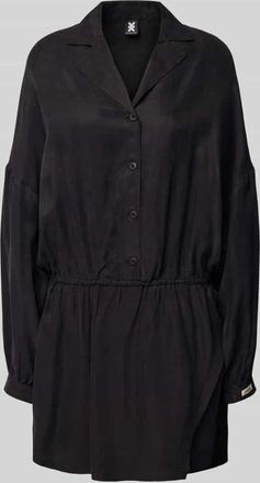 Karo Kauer Minikleid mit Resortkragen in Dunkelgrau, Gr&ouml;&szlig;e XS