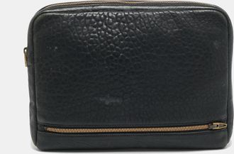 Alexander Wang Black Pebbled Leather Agenda Pouch