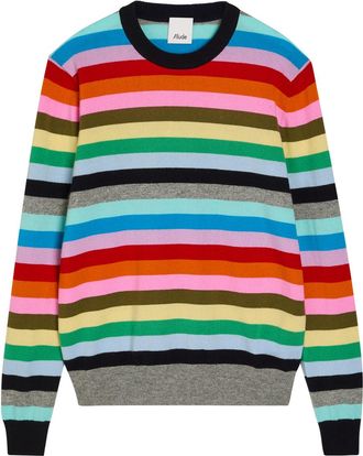 Allude Striped Cashmere Jumper - Multicoloured 1 - XL