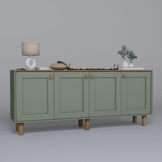 Hanah Home Aparador De Madera bohem - 180 X 40 X 75 Cm - Verde