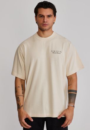 Siksilk Mens Ecru Graphic T-Shirt XXL