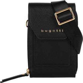 Bugatti Geldb&ouml;rse BUGATTI ELLA SAFFIANO, Damen, schwarz, Kunstfaser, Kleinlederwaren Geldb&ouml;rse