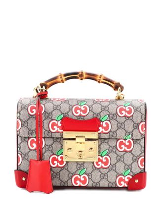 Gucci Padlock Bamboo Printed GG Coated Canvas Small shoulder bag - Brown