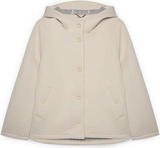 Fiorella Rubino Hooded Scuba Jacket - Dames - Zomerjassen - Beige - 7XL - Polyester - Jassen