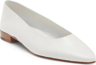 Jeffrey Campbell Vespa Pointed Toe Flat in Ivory Tan Stack at Nordstrom, Size 9.5
