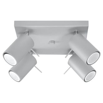 Sollux Lighting L&aacute;mpara de techo gris acero alt. 16 cm