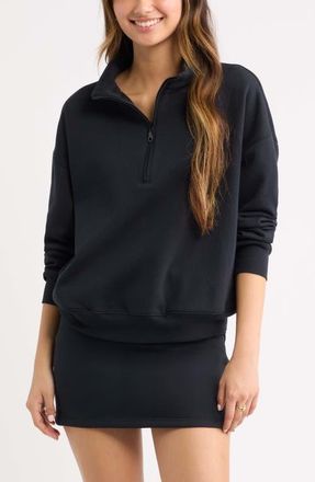 BP. Half Zip Sweatshirt in Black Jet at Nordstrom, Size Xx-Small