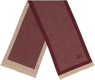 Gucci Winter Scarves, female, Red, ONE SIZE, GG Cashmere Scarf