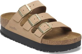 Birkenstock Womens Florida Iii Pap Flex Platform Sandal In Sandcastle