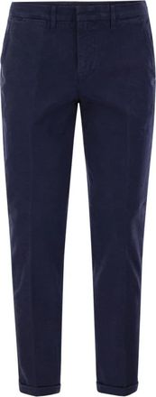 Fay Slim-fit 5-pocket broek - Heren - Chinos - Blauw - W35 - Katoen - Broeken