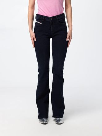 Diesel Jeans D-Ebbey flared a vita media in denim di cotone stretch