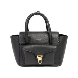 Coccinelle Double Beat Small - Dames - Handtassen - Zwart - ONE Size - Leer - Tassen
