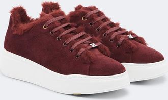 Max Mara Zapatillas de ante con borrego