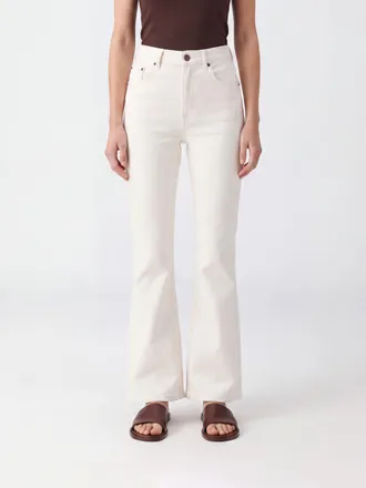 Tory Burch Jeans flared a vita alta in denim di cotone