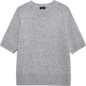 Anine Bing Jackson Sweater Cashmere - Dames - Cashmere truien - Grijs - M - Leer - Truien & Vesten