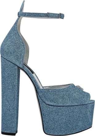 Philipp Plein High Heel Sandalen - Dames - Sandalen met hakken - Blauw - 39 EU - Schoenen