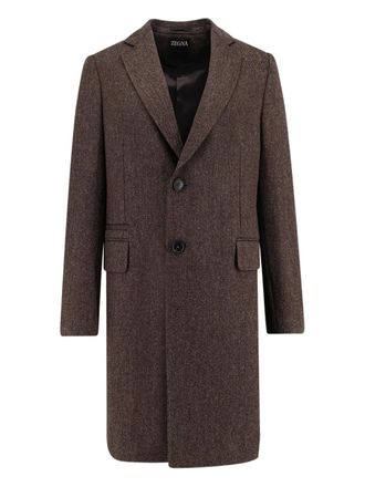 Ermenegildo Zegna Cappotto monopetto - Marrone