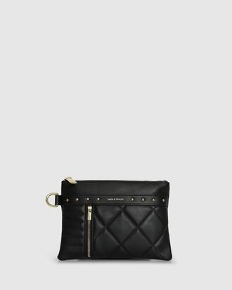 Belle & Bloom Be Mine Quilted Pouch in Black at Nordstrom