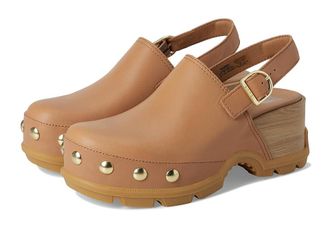 Sorel RoamN Clogtm Rvt Womens Slippers Tawny Buff/Gum : 10.5 B - Medium, Leather