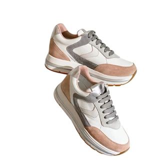 Voile Blanche Voile Blanche, Sneakers, female, White, Size: 6 US Contrast Heel Gym Shoes