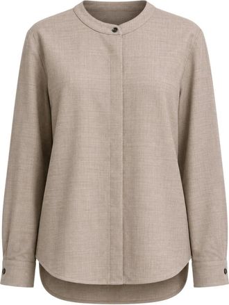 Nine In The Morning Susanna Shirt - Dames - Overhemden - Beige - M - Wol - Overhemden