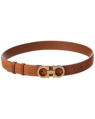 Ferragamo Ferragamo Gancini Adjustable Leather Belt