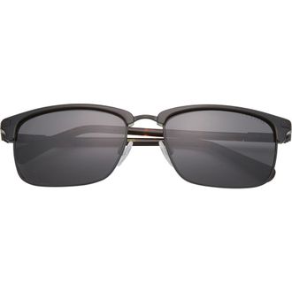 Ted Baker Clubmaster 57mm Full Rim Polarized Sunglasses in Black at Nordstrom Rack