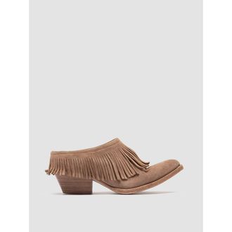 Officine Creative Wanda DD 108 Suede Fringe Mules in Taupe at Nordstrom, Size 41