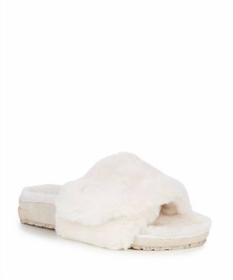 Emu Womens Musica Adjustable Sheepskin Slide Slipper In Natural