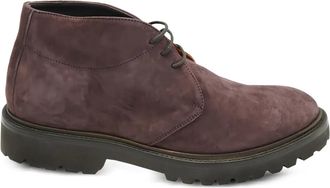 Andrea Ventura Chucca T su&egrave;de desert boots met veters - Bruin