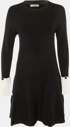 Sportmax Black Knit Flared Mini Dress