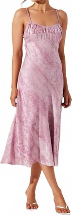 Astr Womens Kaiya Satin Midi Dress In Pink
