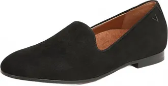 Vionic Womens Willa Ll Slip-On Flats In Black Suede
