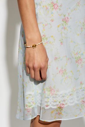 Marc Jacobs Bracelet With Floral Motif, Womens, Gold