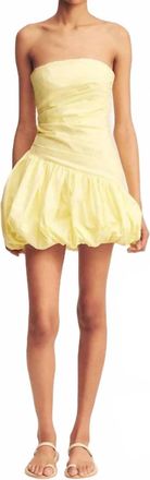 Shona Joy Maiori Strapless Bubble Mini Dress In Lemon