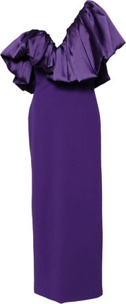 Solace London CASSIA Maxi dress - women - Polyester/Polyester/Elastane - 16 - Purple