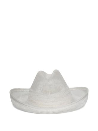 Gigi Burris Millinery Belle sinamay lace hat - White