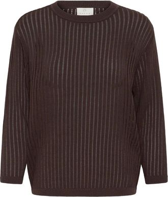 Kaffe Maglieria Girocollo - - Knitwear - Donna - Marrone - XS