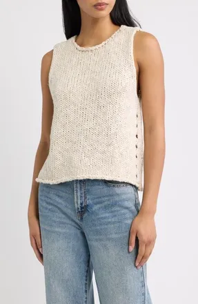 Free People Opal Sweater Tank in Oat Milk at Nordstrom, Size X-Large