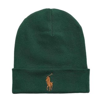 Ralph Lauren Beanies, male, Green, Size: ONE SIZE Cotton Beanie