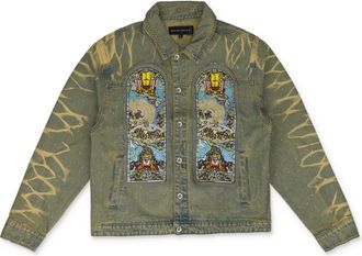 Who Decides War by Ev Bravado BLUE UNFURLED DENIM JACKET