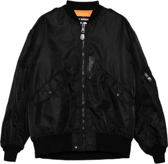 Junya Watanabe MA-1 jack met afwerking van bont - Zwart