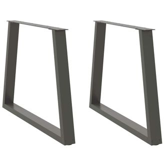 Berkfield Home Dining Table Legs V-Shape 2 pcs Anthracite 90x(72-73.3) cm Steel in Black