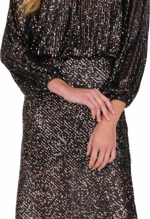 Secular Ava Top In Black And Rose Gold